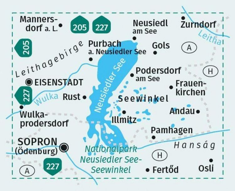 Produktbild: KOMPASS Wanderkarte 215 Neusiedler See 1:50.000