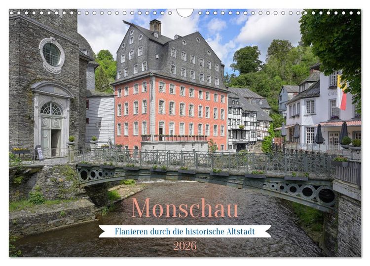 Produktbild: Monschau - Flanieren durch die historische Altstadt (Wandkalender 2026 DIN A3 quer), CALVENDO Monatskalender