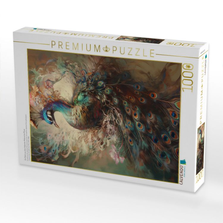 Produktbild: CALVENDO Puzzle Ein Motiv aus dem Kalender Malerische Pfaue | 1000 Teile Lege-Gr&ouml;&szlig;e 64x48cm Foto-Puzzle f&uuml;r gl&uuml;ckliche Stunden