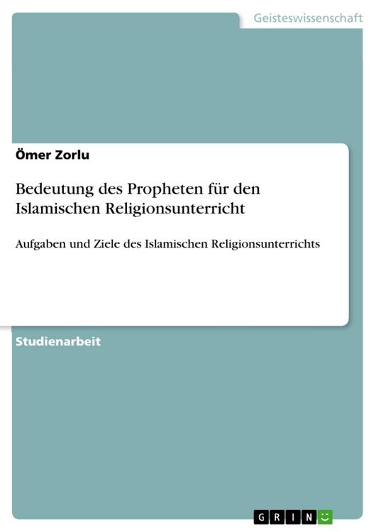 Produktbild: Bedeutung des Propheten f&uuml;r den Islamischen Religionsunterricht