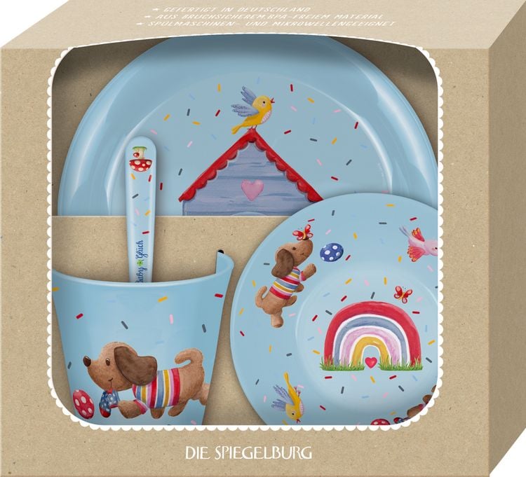 Produktbild: Geschirr Geschenkset Dackel - BabyGl&uuml;ck