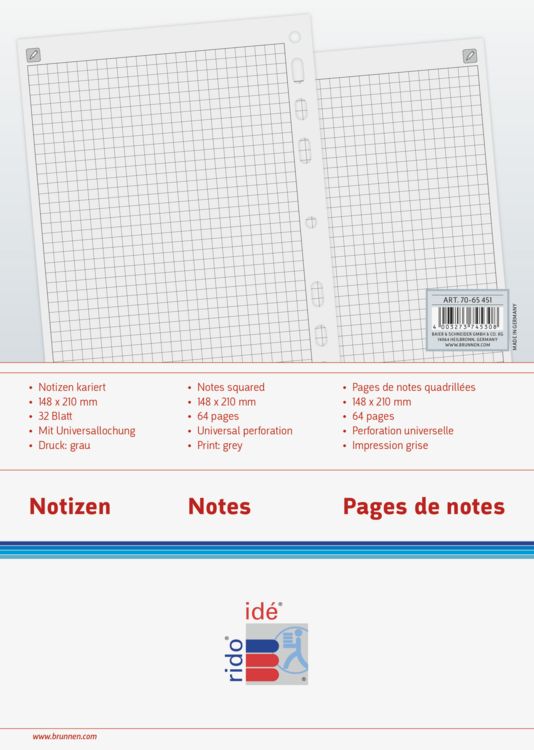 Produktbild: TimerTiming1 kariert Notiz Formular