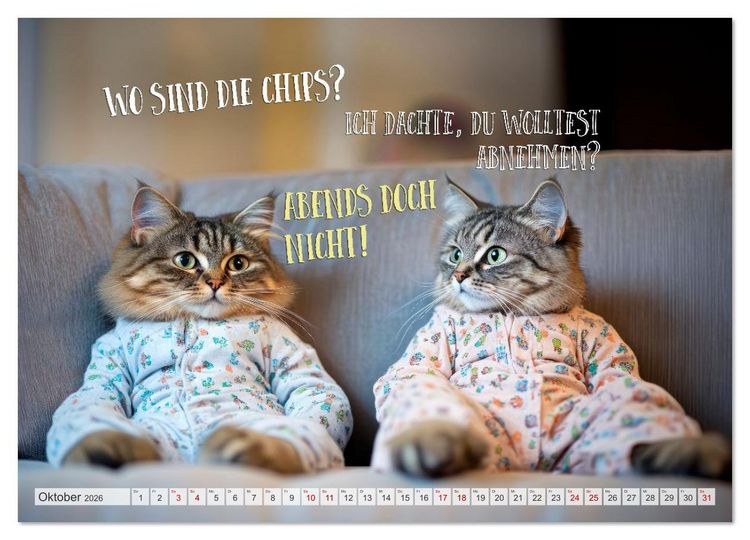Produktbild: FLAUSCHFIGUR DELUXE Jeden Monat ein H&auml;ppchen Humor (Wandkalender 2026 DIN A2 quer), CALVENDO Monatskalender