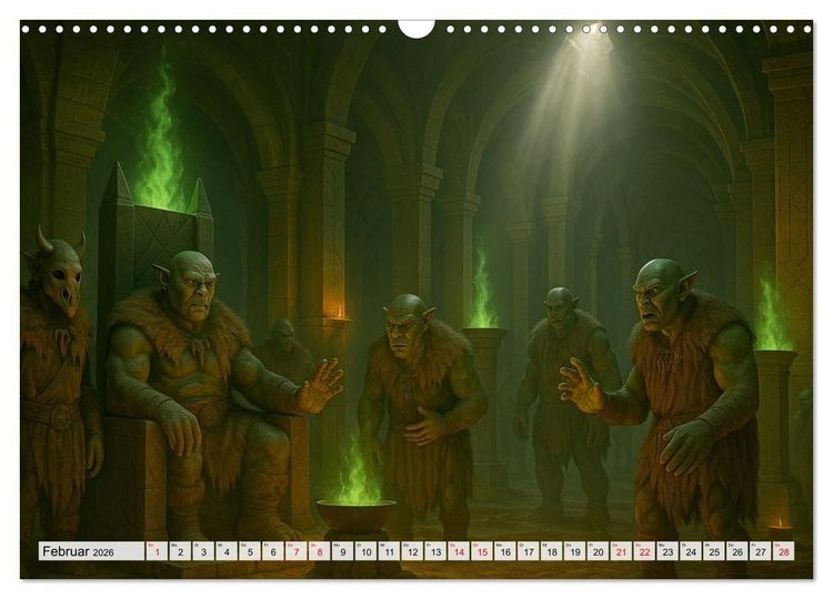 Produktbild: Erbe der Orks. Feuer und Schatten (Wandkalender 2026 DIN A3 quer), CALVENDO Monatskalender
