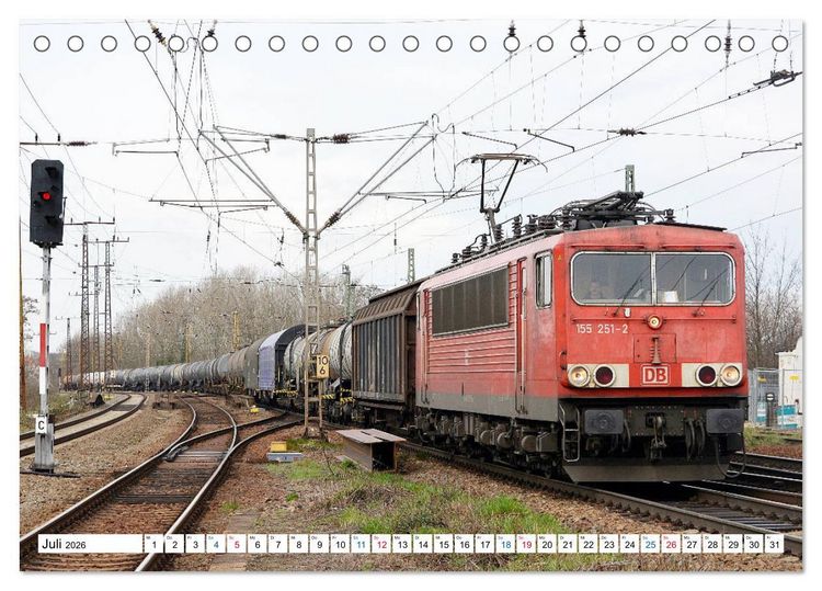 Produktbild: Die Baureihe 250 - Reichsbahnlok in DB-Diensten (Tischkalender 2026 DIN A5 quer), CALVENDO Monatskalender