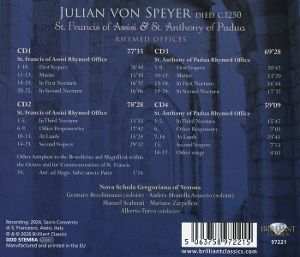Produktbild: Von Speyer:St.Francis of Assisi&St.Anthony of Padu