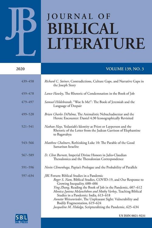 Produktbild: Journal of Biblical Literature 139.3 (2020)