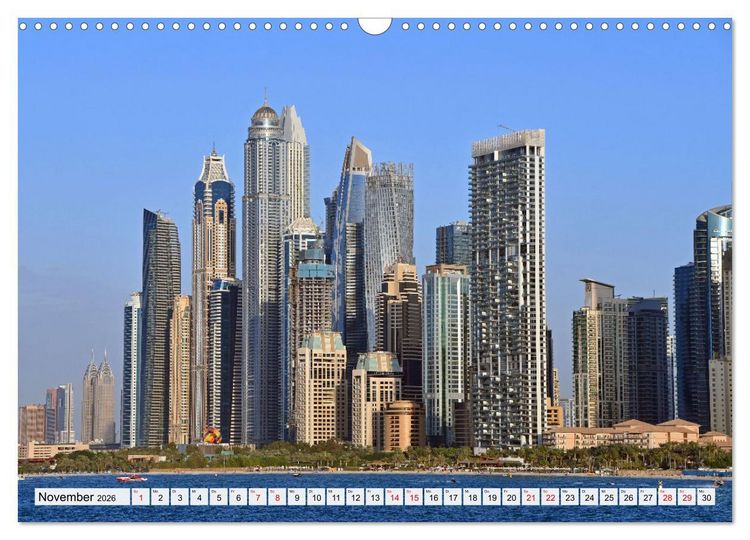 Produktbild: Die EMIRATES zwischen Dubai und Abu Dhabi (Wandkalender 2026 DIN A3 quer), CALVENDO Monatskalender