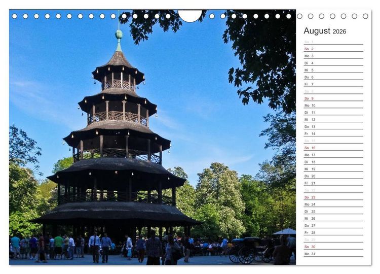 Produktbild: M&uuml;nchen - Die Sch&ouml;ne (Wandkalender 2026 DIN A4 quer), CALVENDO Monatskalender