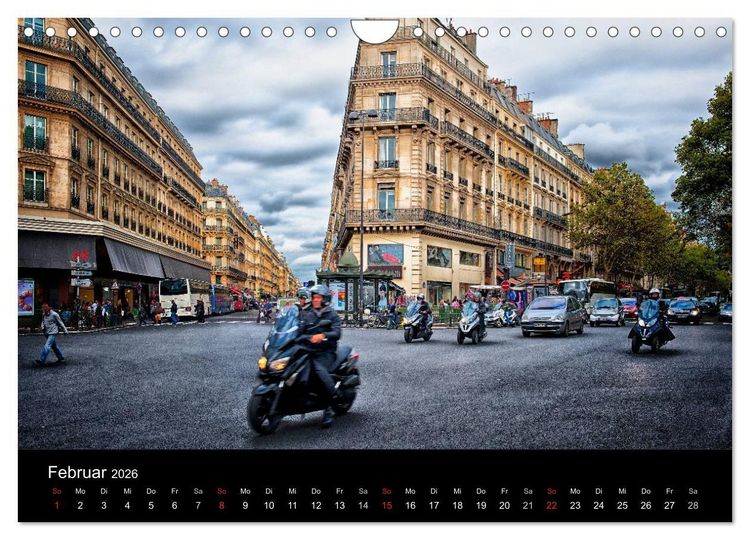 Produktbild: Paris - Impressionen einer Weltstadt (Wandkalender 2026 DIN A4 quer), CALVENDO Monatskalender