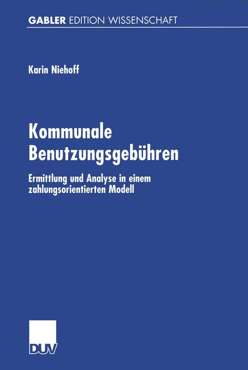 Produktbild: Kommunale Benutzungsgeb&uuml;hren
