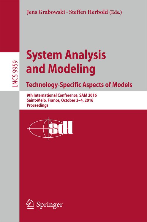 Produktbild: System Analysis and Modeling. Technology-Specific Aspects of Models