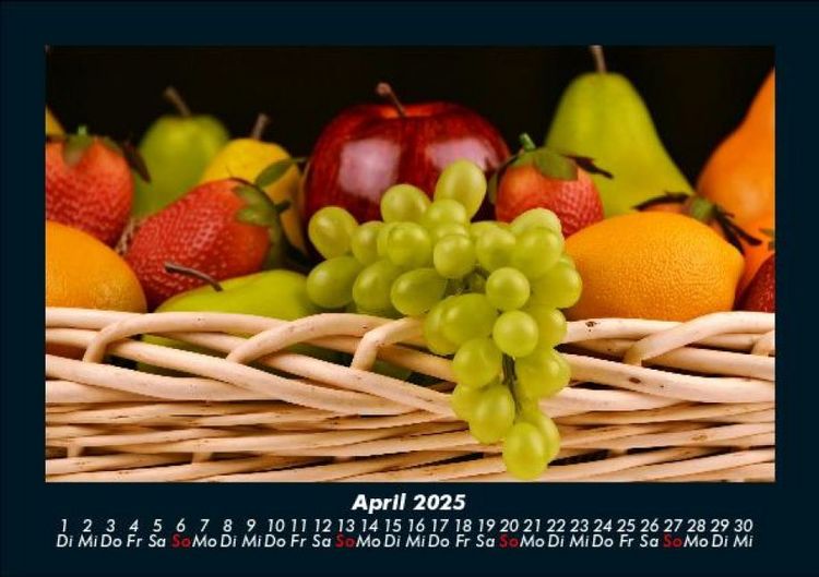Produktbild: Obstkalender 2025 Fotokalender DIN A5