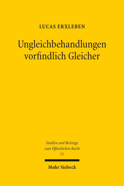 Produktbild: Ungleichbehandlungen vorfindlich Gleicher