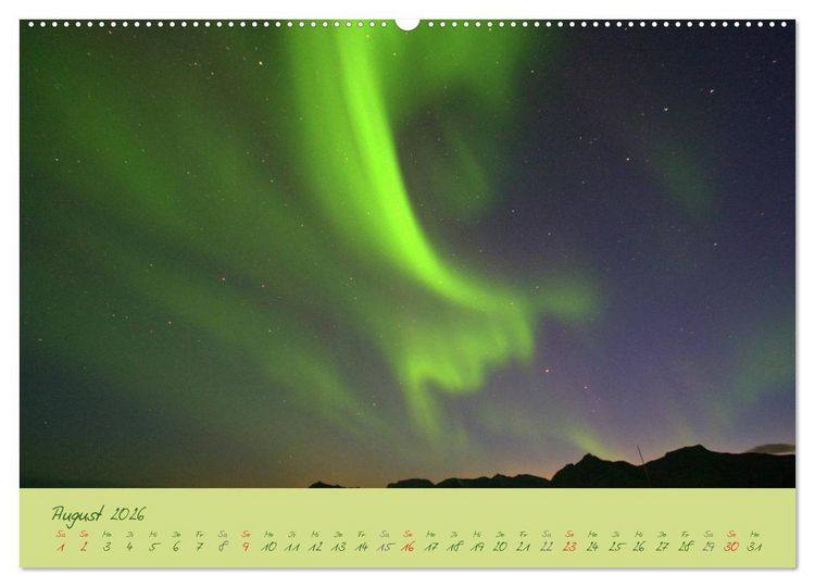Produktbild: Nordlicht-Zauber auf den Lofoten. Aurora borealis (hochwertiger Premium Wandkalender 2026 DIN A2 quer), Kunstdruck in Hochglanz