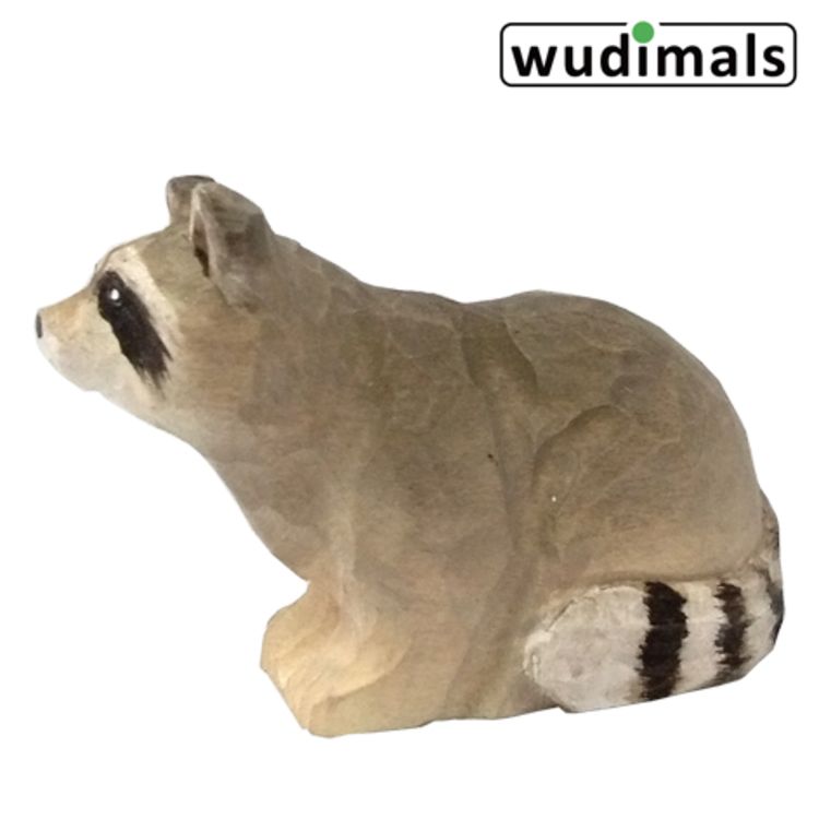 Produktbild: Wudimals A040481 - Waschb&auml;r, Racoon, handgeschnitzt aus Holz