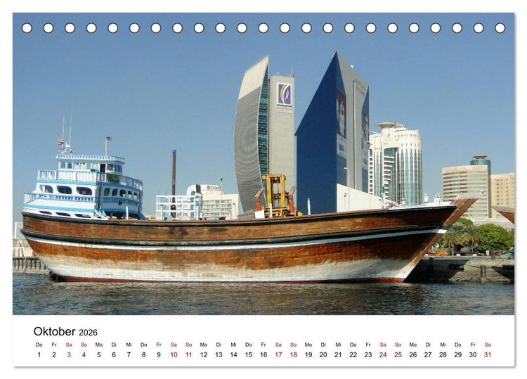 Produktbild: Dubai - Ein Erlebnis (Tischkalender 2026 DIN A5 quer), CALVENDO Monatskalender