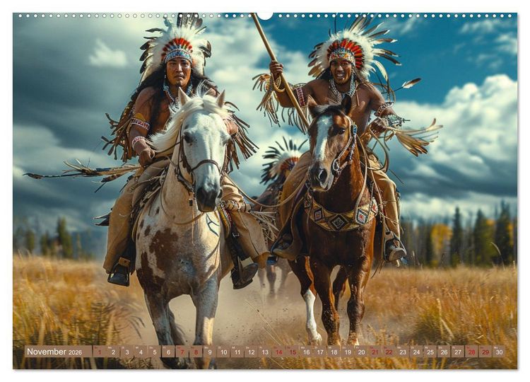 Produktbild: Reise mit der indianischen Seele (hochwertiger Premium Wandkalender 2026 DIN A2 quer), Kunstdruck in Hochglanz