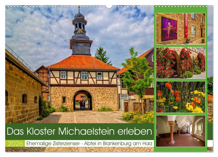 Produktbild: Das Kloster Michaelstein erleben &ndash; Ehemalige Zisterzienser &ndash; Abtei in Blankenburg am Harz (Wandkalender 2026 DIN A2 quer), CALVENDO Monatskalender