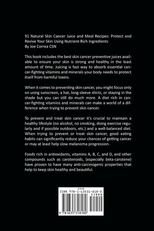Produktbild: 91 Natural Skin Cancer Juice and Meal Recipes