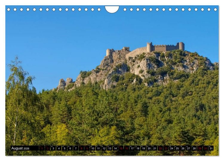 Produktbild: Burgen der Katharer - Unterwegs im Pays Cathare (Wandkalender 2026 DIN A4 quer), CALVENDO Monatskalender