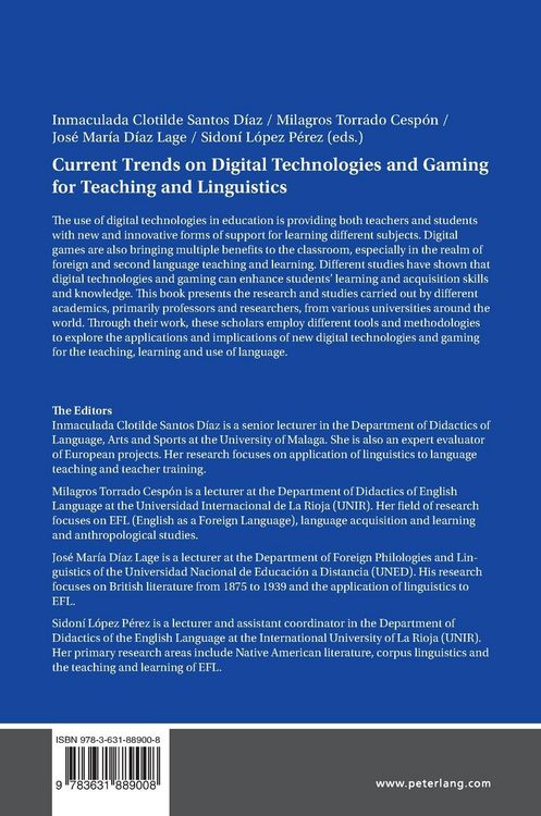 Produktbild: Current Trends on Digital Technologies and Gaming for Teaching and Linguistics