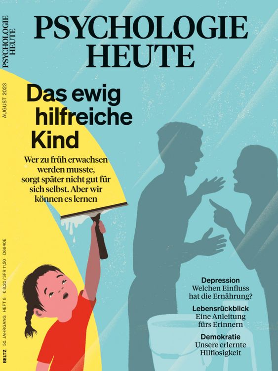 Produktbild: Psychologie Heute 8/2023: Das ewig hilfreiche Kind