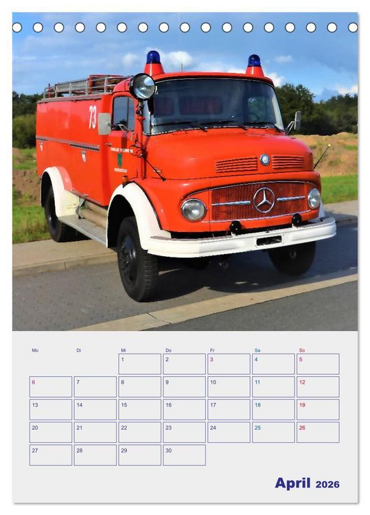 Produktbild: FEUERWEHR-Legende (Tischkalender 2026 DIN A5 hoch), CALVENDO Monatskalender