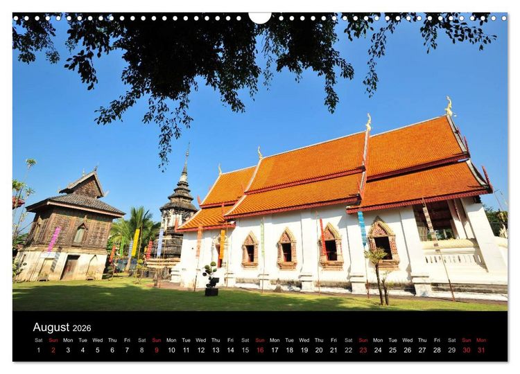 Produktbild: Monuments of Thailand 2026 (Wall Calendar 2026 DIN A3 landscape), CALVENDO 12 Month Wall Calendar