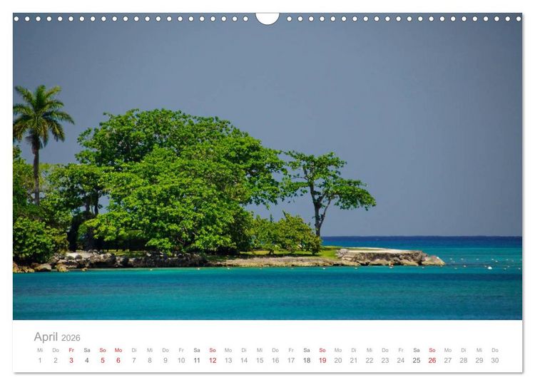 Produktbild: JAMAIKA Reggae, Rastafari und paradiesische Natur. (Wandkalender 2026 DIN A3 quer), CALVENDO Monatskalender