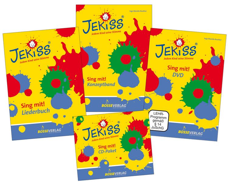 Produktbild: JEKISS - Jedem Kind seine Stimme / Lehrerpaket (Konzeptband, Liederbuch, CD-Paket und DVD)