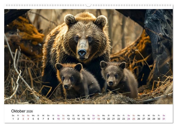 Produktbild: B&auml;ren - gef&auml;hrlich nett (Wandkalender 2026 DIN A2 quer), CALVENDO Monatskalender