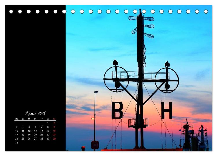 Produktbild: Bremerhaven Nights (Tischkalender 2026 DIN A5 quer), CALVENDO Monatskalender