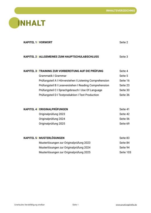 Produktbild: Pr&uuml;fungsheft & Training - 2026 Englisch Hauptschule &ndash; Hessen &ndash; Original-Pr&uuml;fungen und L&ouml;sungen