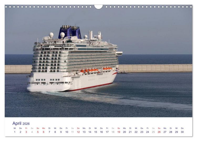 Produktbild: Giganten der Meere - Kreuzfahrtschiffe (Wandkalender 2026 DIN A3 quer), CALVENDO Monatskalender