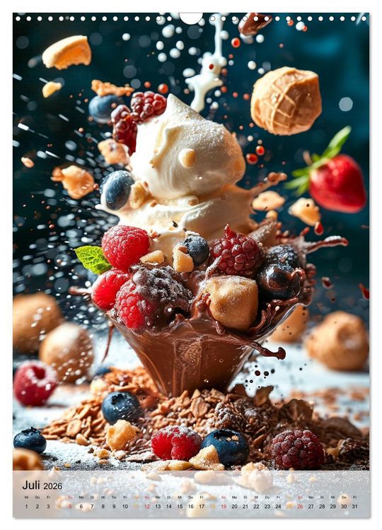 Produktbild: Eis - Raffinessen f&uuml;r Gourmets (Wandkalender 2026 DIN A3 hoch), CALVENDO Monatskalender