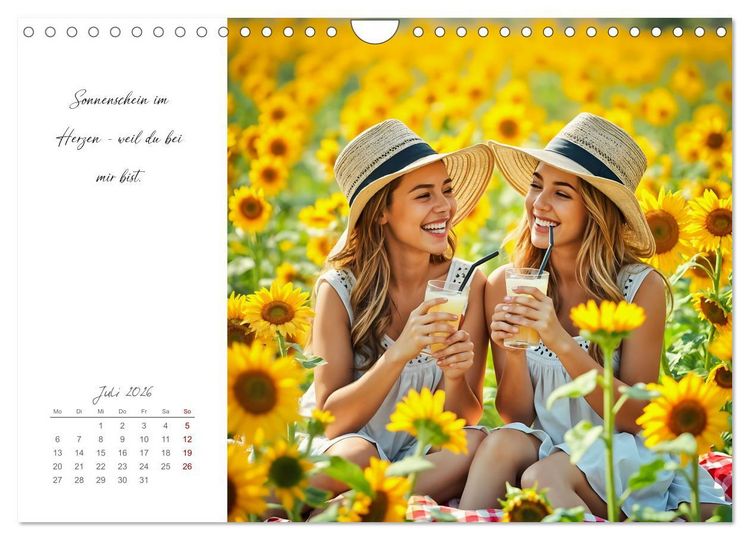 Produktbild: Schwesterzeit - Mit dir ist jeder Tag besonders (Wandkalender 2026 DIN A4 quer), CALVENDO Monatskalender