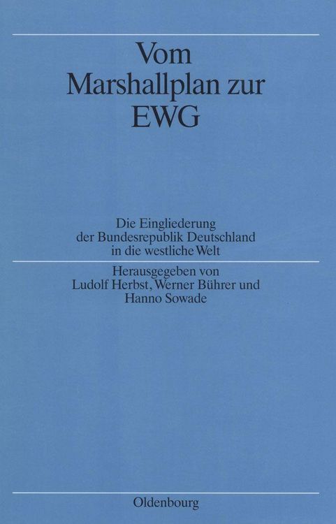 Produktbild: Vom Marshallplan zur EWG