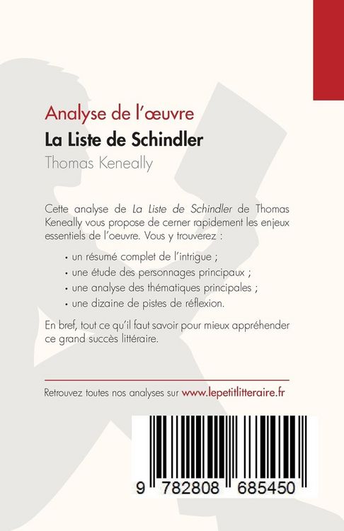 Produktbild: La Liste de Schindler de Thomas Keneally (Analyse de l'&iquest;uvre)