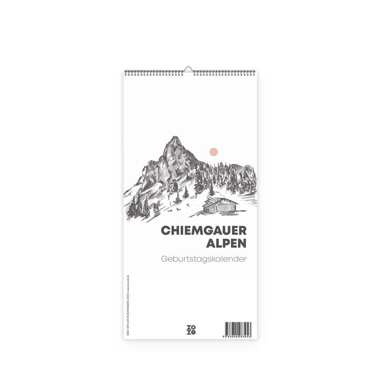 Produktbild: Kleiner Geburtstagskalender "Chiemgauer Alpen", ohne Jahreszahl
