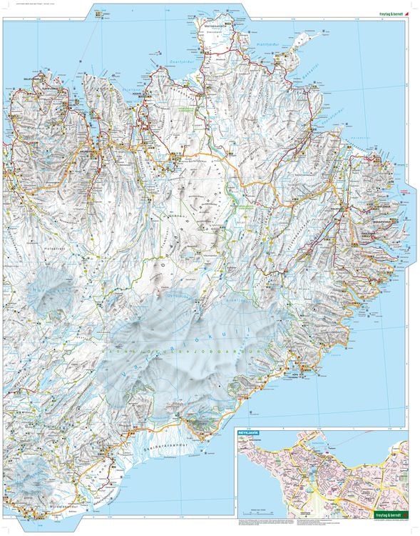 Island, Straßenkarte 1:400.000, freytag & berndt, Softcover