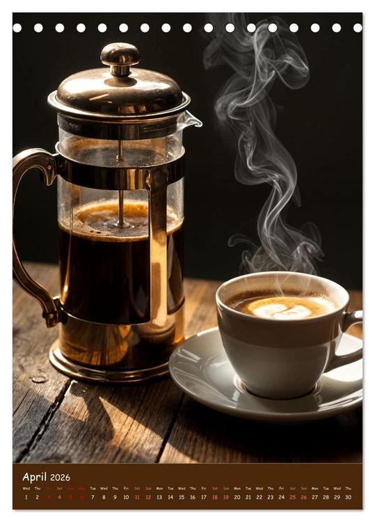 Produktbild: The Soul of Coffee - A Daily Ritual (Desk Calendar 2026 DIN A5 portrait), CALVENDO 12 Month DeskCalendar