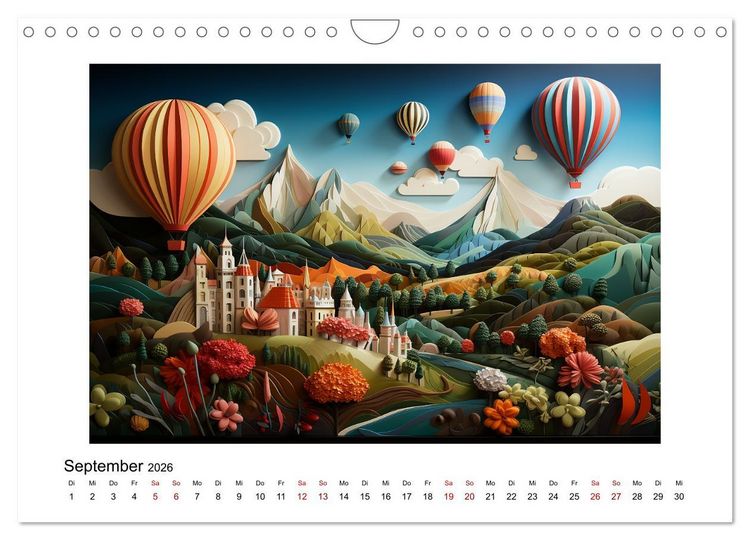 Produktbild: Paper Art (Wandkalender 2026 DIN A4 quer), CALVENDO Monatskalender