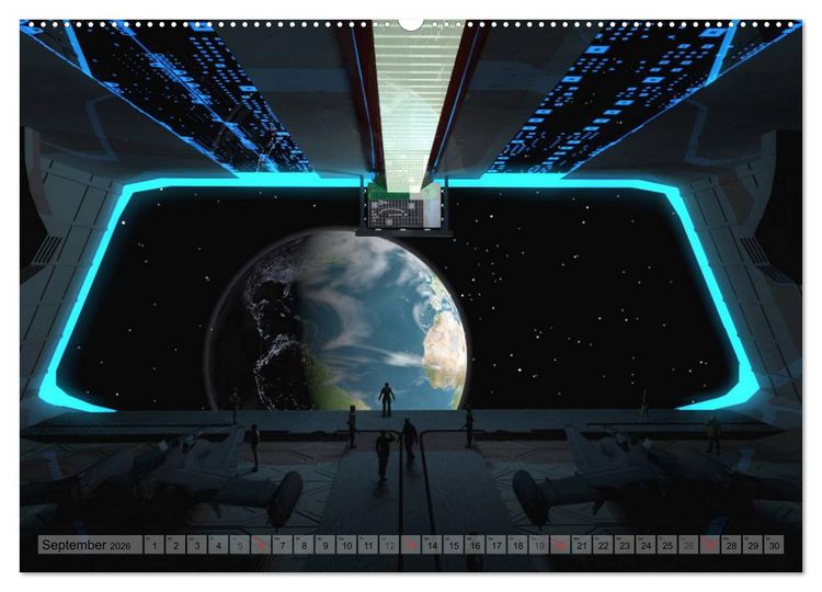 Produktbild: Zukunftswelten (Science Fiction) (hochwertiger Premium Wandkalender 2026 DIN A2 quer), Kunstdruck in Hochglanz