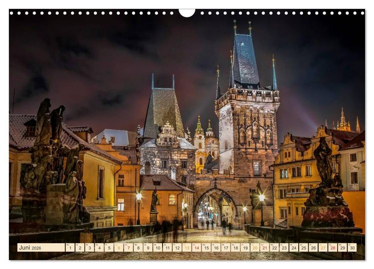 Produktbild: Metropolen der Welt - Skylines in der Nacht (Wandkalender 2026 DIN A3 quer), CALVENDO Monatskalender