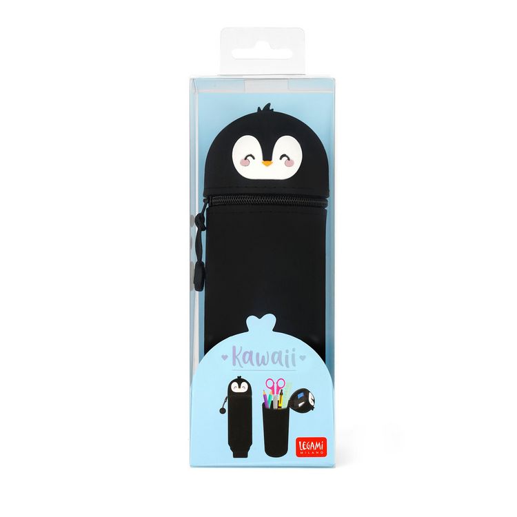 Produktbild: Legami 2-in-1 Federm&auml;ppchen aus Silikon - Kawaii - Pinguin