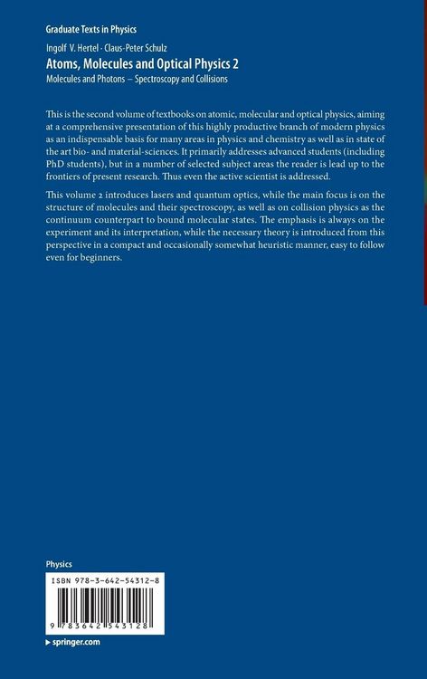 Produktbild: Atoms, Molecules and Optical Physics 2