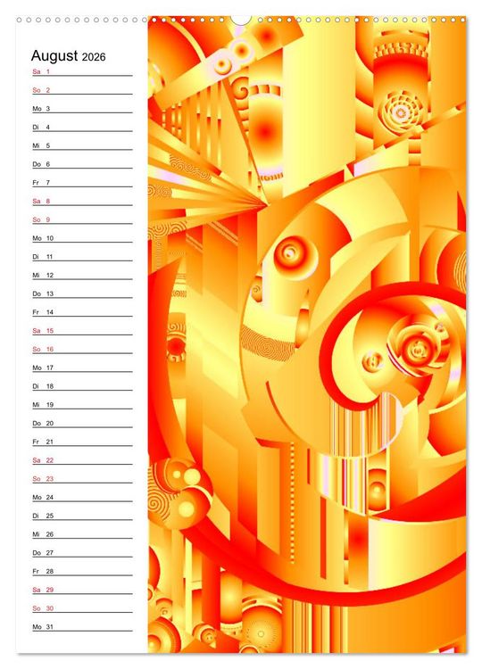 Produktbild: Geometrische Raumeindr&uuml;cke Planer (Wandkalender 2026 DIN A2 hoch), CALVENDO Monatskalender