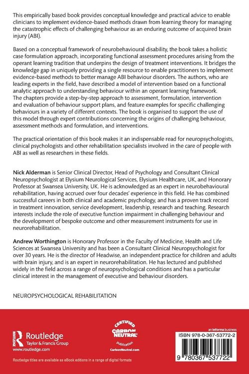 Produktbild: Managing Challenging Behaviour Following Acquired Brain Injury