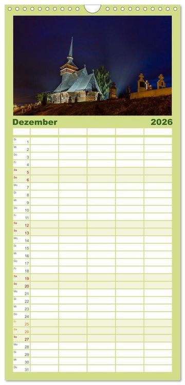 Produktbild: Familienplaner 2026 - Mein Sch&ouml;nes Rum&auml;nien mit 5 Spalten (Wandkalender, 21 x 45 cm) CALVENDO